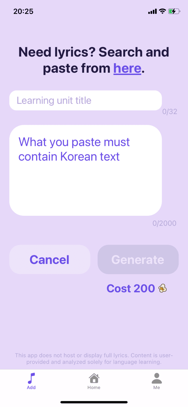 PopKorean Add Lyrics